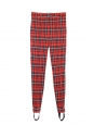 Pantalon imprimé écossais rouge et bleu marine Prix boutique 120€ Taille XXS