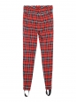 Pantalon imprimé écossais rouge et bleu marine Prix boutique 120€ Taille XXS