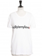 T-shirt manches courtes en coton blanc imprimé "Sicily is my love" Prix boutique 325€ Taille 38