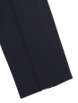 Navy blue crepe de chine straight leg tailored pants NEW Retail price €800 Size 36