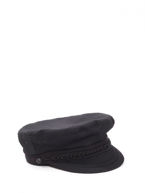 Sailor's cap in black canvas embroidered with Christian Dior gold letters Retail price €750 Size 57