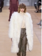 Creamy white Mongolian lamb fur shearling maxi coat Retail price 7000€ Size 36 to 40