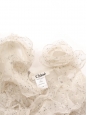 Ruffled cream silk organza wedding dress Retail price €2500 Size 36