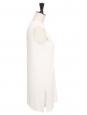 Mini robe par Phoebe Philo sans manche col rond en maille stretch blanc crème Prix boutique 950€ Taille S