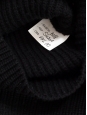 Pull col rond en grosse maille de laine noire Prix boutique 550€ Taille S