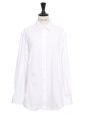Long-sleeved white cotton shirt Retail price 550€ Size M