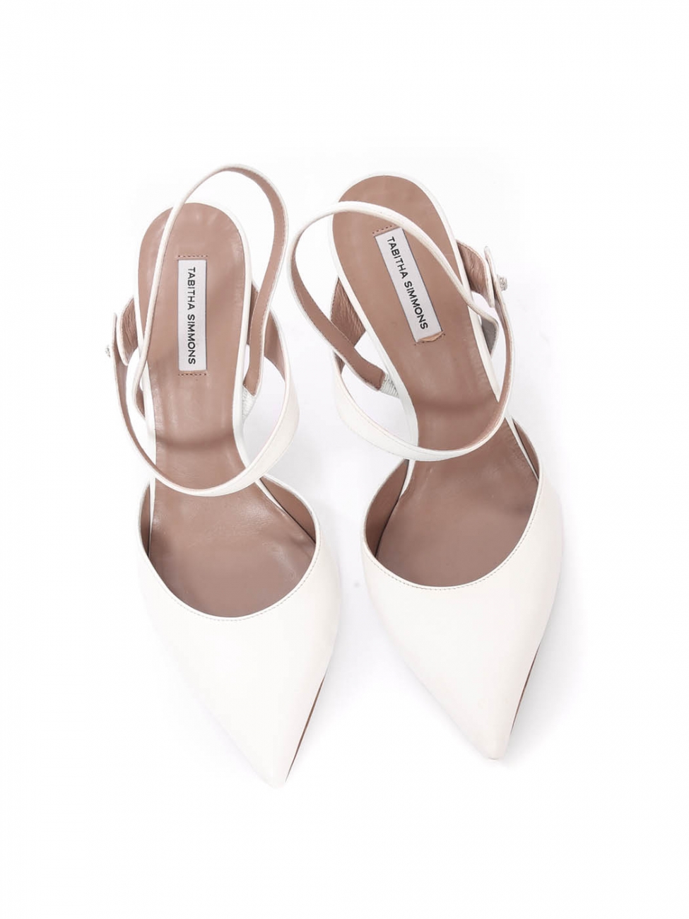 Escarpins Tabitha Simmons DALIA - Cuir Festonné Blanc - Talons Hauts - Taille 40 - Neufs Avec Boîte