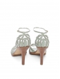 LETICIA White scalloped-leather block heel sandals Retail price €625 Size 40.5