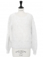 Light blue  fur style wool blend round-neck sweater Retail price 235€ Size S