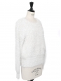 Light blue  fur style wool blend round-neck sweater Retail price 235€ Size S