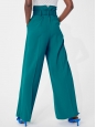 Pia turquoise blue green wide leg pants with belt Retail price €225 Size 36
