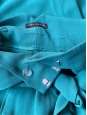 Pantalon Pia en crêpe bleu turquoise ceinturé jambe large Prix boutique 225€ Taille 36