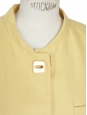 Veste manteau en chanvre et soie jaune citron doux Px boutique 1495€ NEUF Taille 36