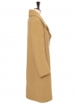 Manteau long en laine jaune moutarde kaki Prix boutique 3000€ Taille 38