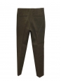 Pantalon slim fit en laine et soie vert kaki Prix boutique 550€ Taille 36