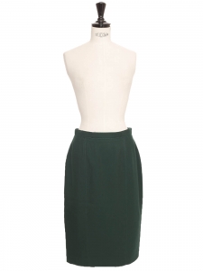 High-waisted midi pencil skirt in twill Size XXS