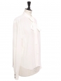 Pussy bow long sleeves ivory white silk long sleeves shirt Retail price €800 Size 34/36