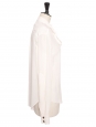 Chemise lavallière noeud au col en soie blanc ivoire Prix boutique 800€ Taille 34/36