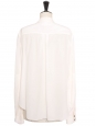 Chemise lavallière noeud au col en soie blanc ivoire Prix boutique 800€ Taille 34/36