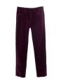 Pantalon droit slim fit en velours bordeaux prune Prix boutique 618€ Taille XS