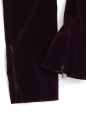 Prune burgundy velvet slim fit pants Retail price €618 Size XS