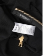 Robe de cocktail mini à bandes stretch noir décolleté et dos nu Prix boutique $1855 Taille XS