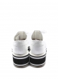 White leather brogue sneakers with black striped platform sole Retail price €600 Size 37.5