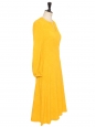Long-sleeved jacquard dress in sunflower yellow Est. retail 1600€ Size 34