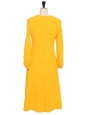 Robe manches longues en jacquard  jaune tournesol  Est. retail 1600€ Taille 34