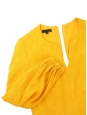 Long-sleeved jacquard dress in sunflower yellow Est. retail 1600€ Size 34