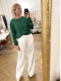 Green cotton round-neck sweater Retail price €850 Size M
