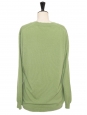 Pull col rond en laine de cachemire vert clair Prix boutique 340€ Taille L