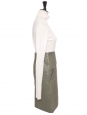 Quilted green leather pencil skirt Fall Winter 2012 Retail price €2600 Size 36