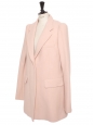 Light pink wool A-lined coat Retail price €3000 Size 40