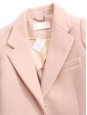 Light pink wool A-lined coat Retail price €3000 Size 40