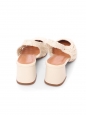 Sandales à talons en cuir à effet crochet blanc crème Prix boutique 455€ Taille 37
