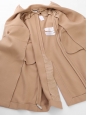 Long double-breasted camel beige wool coat Retail price €1500 Size 40.