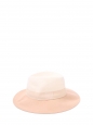 White cream and pale pink borsalino hat. Size 54