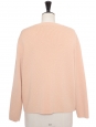 Powder pink heavy wool crew neck cardigan with gold buttons Retail price €205 Size M