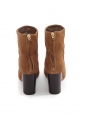 GARETT camel brown suede block-heel ankle boots Retail price €600 Size 41