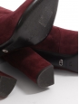 bottes cuissardes à talon en suède rouge bordeaux Prix boutique 1600€ Taille 37,5