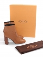 Square toe camel leather high heel ankle boots Retail price €605 Size 36.5