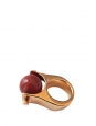 ABBY gold brass and red stone ring Retail price €470 Size 50