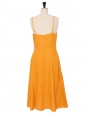 Sunflower yellow linen maxi dress with thin straps and small buttons Retail price €350 Size 40
