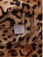Débardeur en soie imprimé léopard marron, noir et beige Prix boutique 250 € Taille M