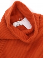 Pull à col roulé en laine 100% cachemire orange Prix boutique 670€ Taille S
