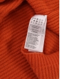 Pull à col roulé en laine 100% cachemire orange Prix boutique 670€ Taille S