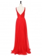 Bright red silk V-neck long dress Retail price € Size S