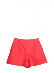 CARVEN High-waisted flared short in vibrant red satin Retail price €390 Size 36/38