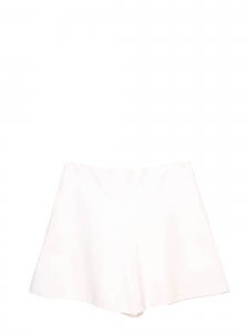 High-waisted flared short in vibrant white satin Retail price €390 Size 36/38